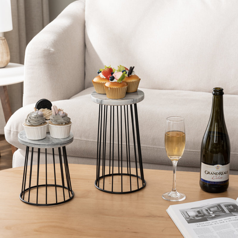 Ensemble de 2 objets décoratifs en marbre