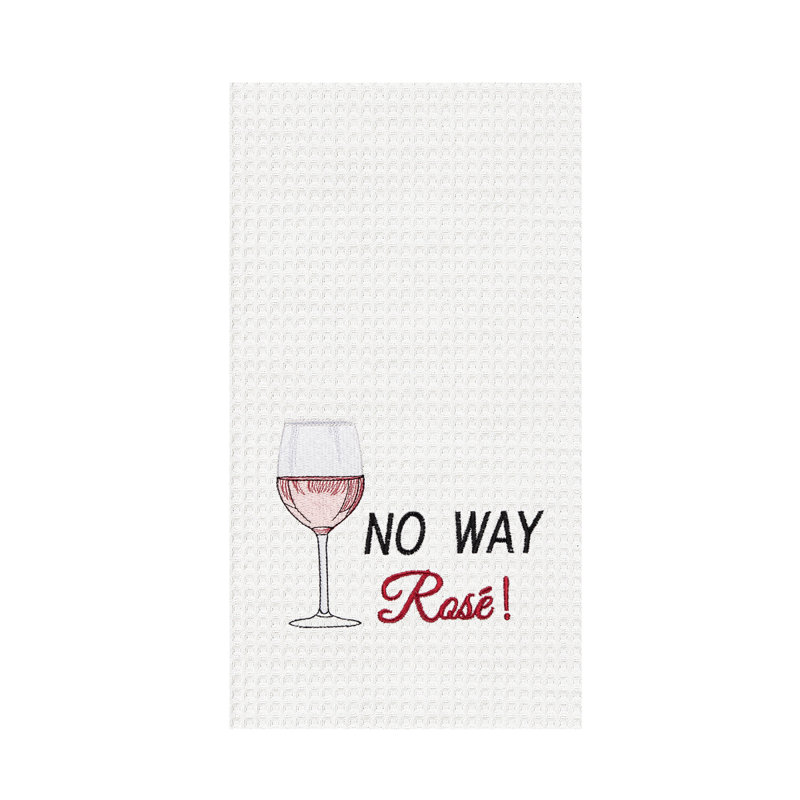 "No Way" Decorative 100% Cotton Waffle Weave Dishtowel