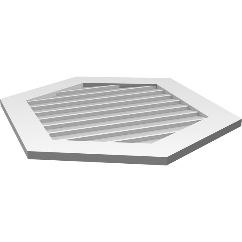 Ventilé vertical à pignon vertical en uréthane 6/12, H 1 po x l 28 po x L 34 po