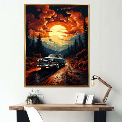 Voiture rétro dans l'art cosmique I