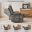 Fauteuil inclinable berçant pivotant à 360 °, siège inclinable simple manuel avec porte-gobelets-1265031840