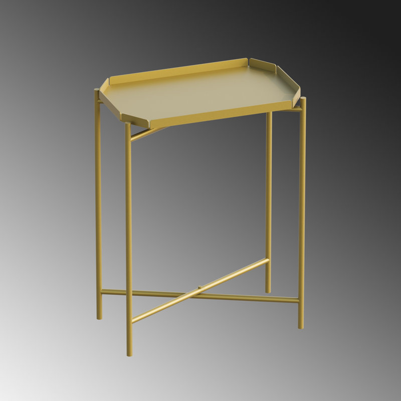 Glorias Coffee Table, 56" H x 26" W x 40" D, Gold
