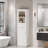 Bathroom Storage Cabinet With Glass Doors, 2 Drawers, And Adjustable Shelves-556129710