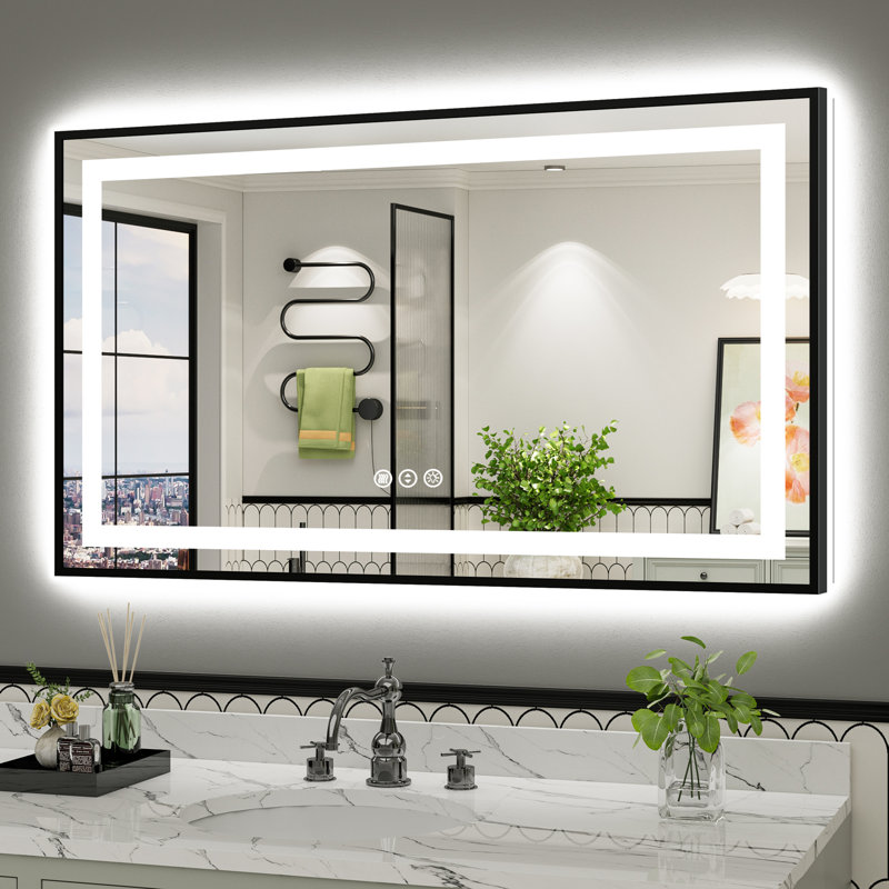 Miroir de salle de bain Matte, Rectangulaire, 51 po x 30 po