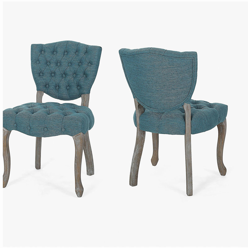 Élégant fauteuil en velours, Bleu, Marron clair