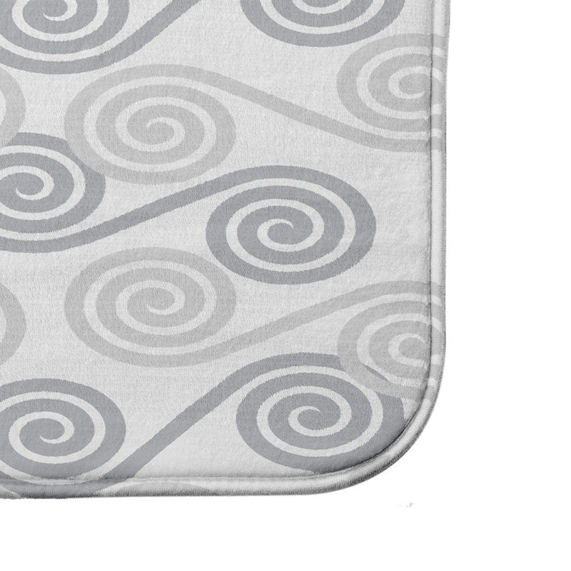 Tapis de bain Lowman Curl, l 24 po x L 36 po, Gris