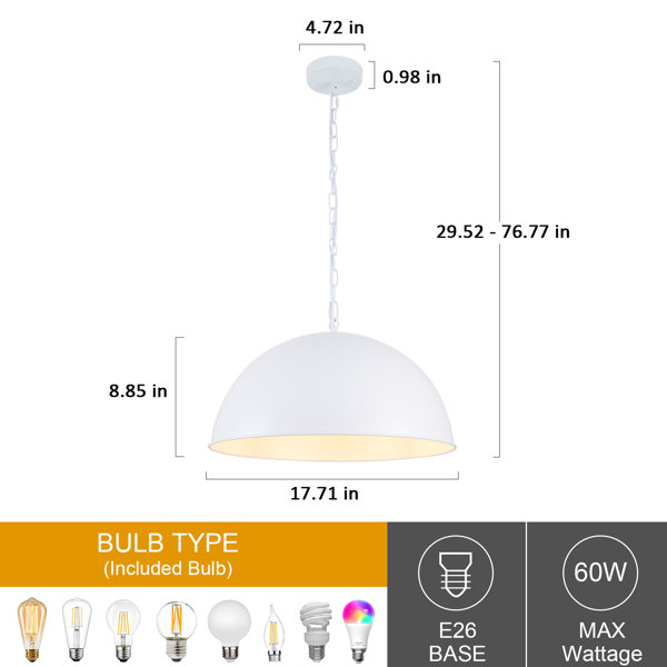 Mercer41 Luminaire suspendu à 1 lumière pour îlot de cuisine 1 lumière ...