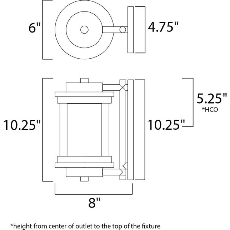 Callicoat Wall Light, 10.25" H x 6" W x 8" D