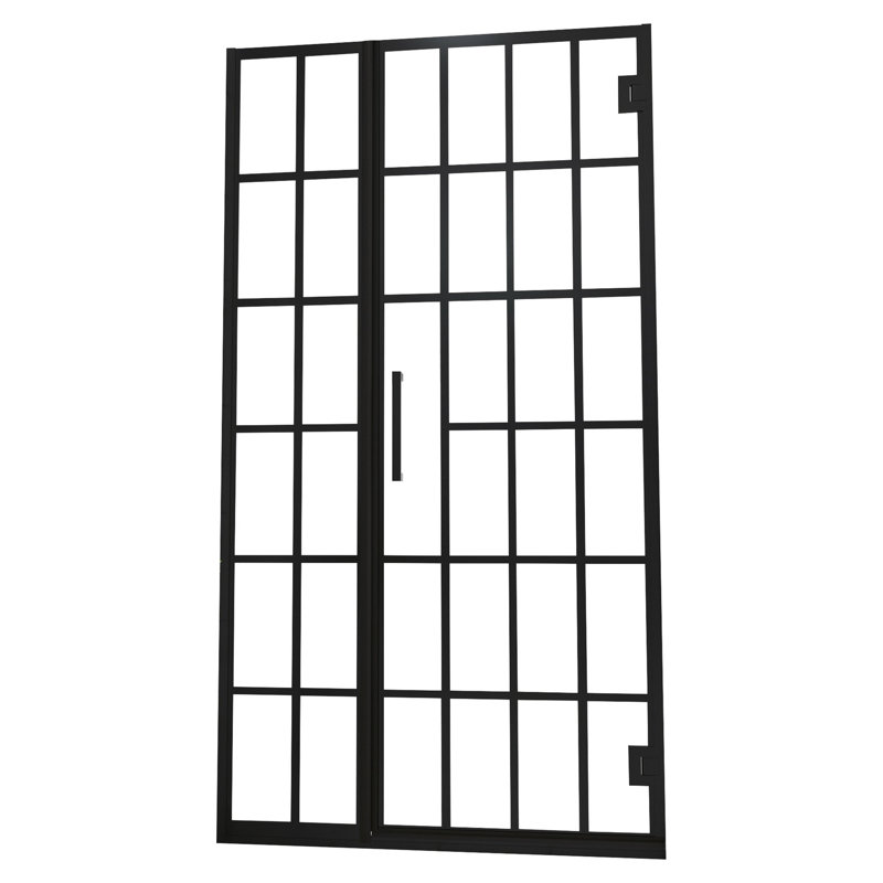 Matte Black Pivot Shower Door With 40"x72" Glass, Bathroom 40" W X 72" H Glass In Black, Fascinating