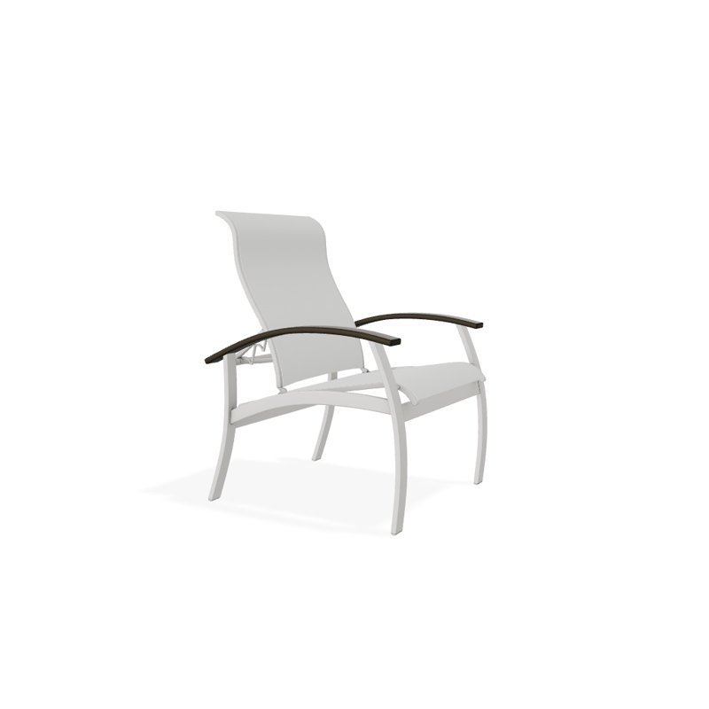 Chaise de patio Askar, Beachwood, Blanc 6D Sunbrella®, Neige texturée