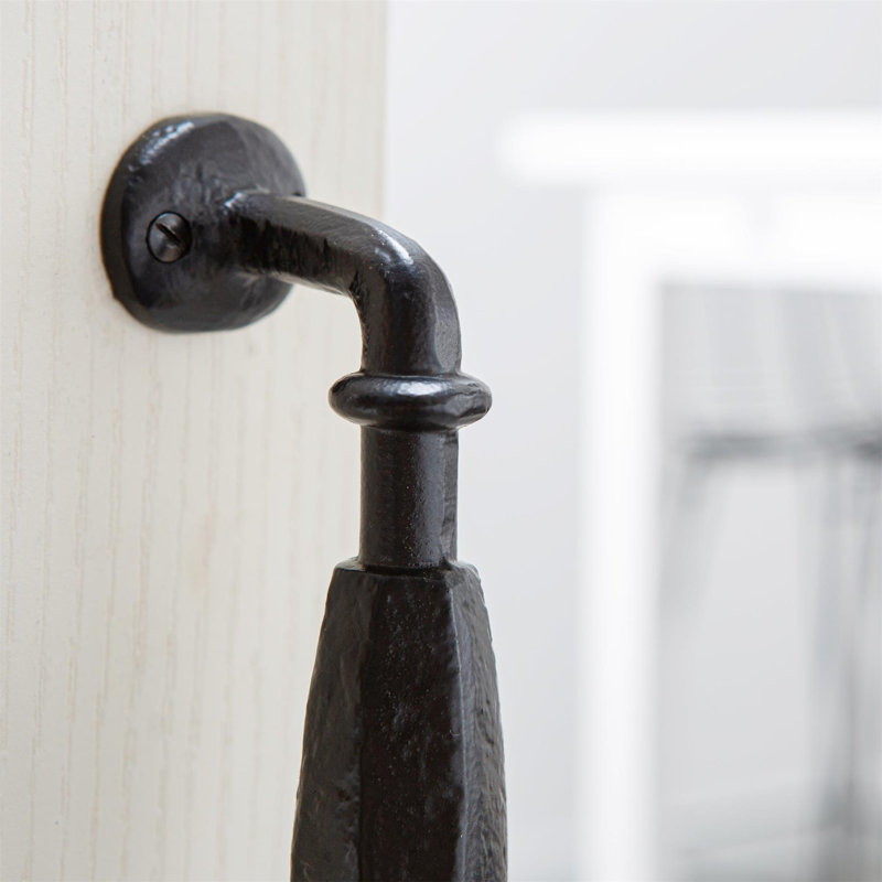 Hammer & Tongs Offset Wrought Iron Door Handle
