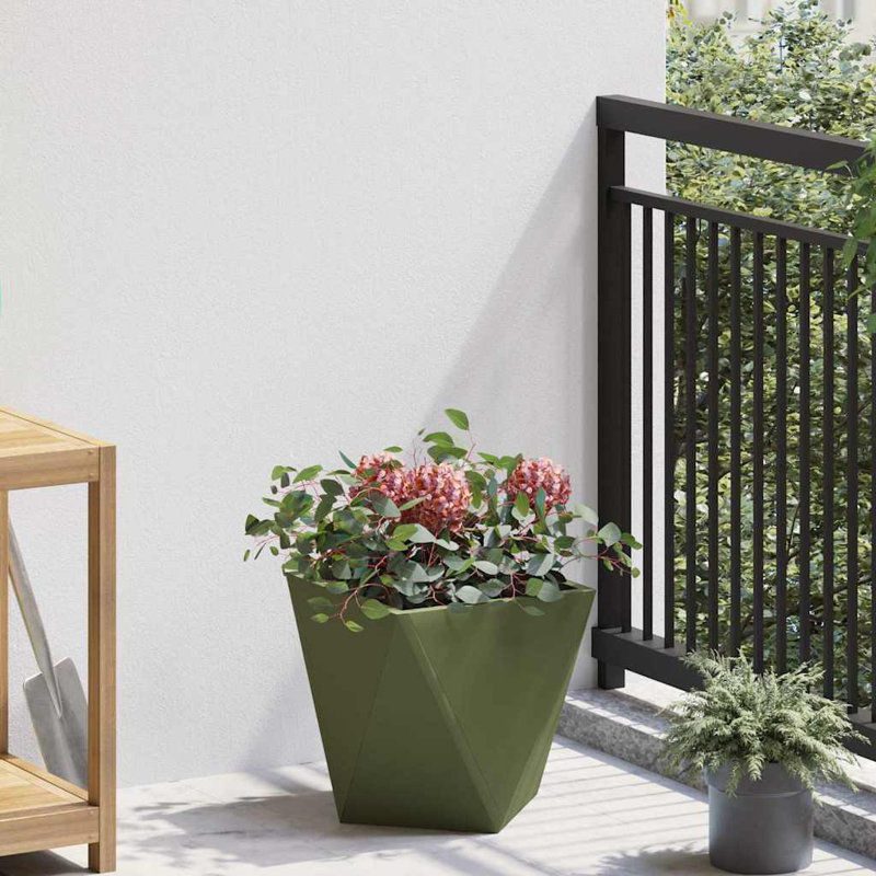 Planter Box, Olive Green, 30cm H x 30cm W x 30cm D