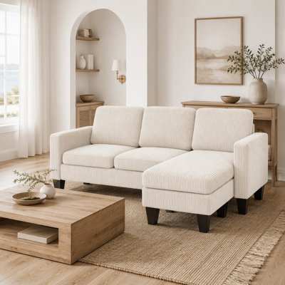 Canapé modulaire de style nordique avec mousse haute densité et ressorts ensachés, parfait pour les espaces de vie compacts