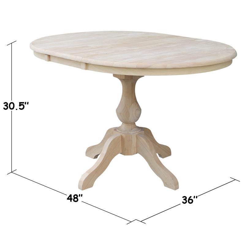 Table de salle à manger à rallonge Hektor, Brut
