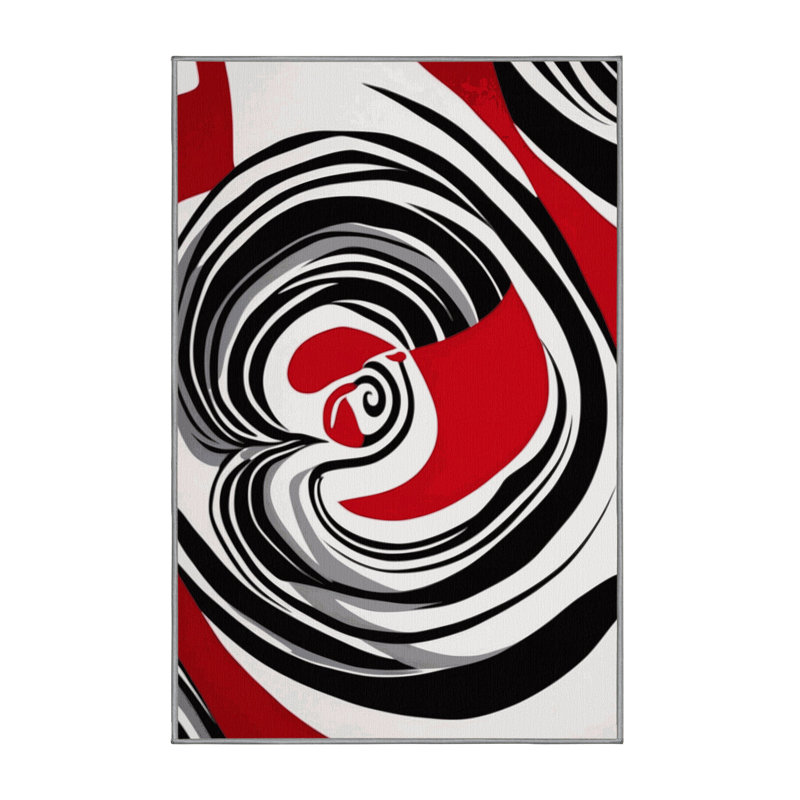 Fiery Whirl Rug, Rectangle 8' x 10'