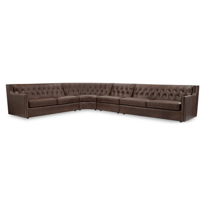 Bernhardt Candace 4 Piece Leather Sectional
