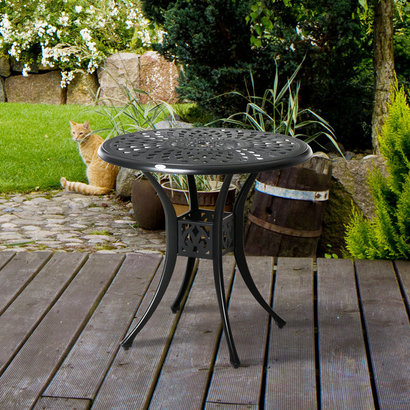 Table de salle à manger 30 "ronde avec trou pour parasol