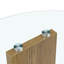 Table basse 3 pièces l 23,6 po x P 45,3 po x H 19,6 po MDF + verre 3 pièces Table basse avec plateau en verre trempé transparent / bois-130490035