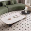 Table basse blanche en bois manufacturé noir-1154295590