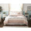 Literie 9 pièces Blush Queen - coton aube avec textiles plissés et décoratifs