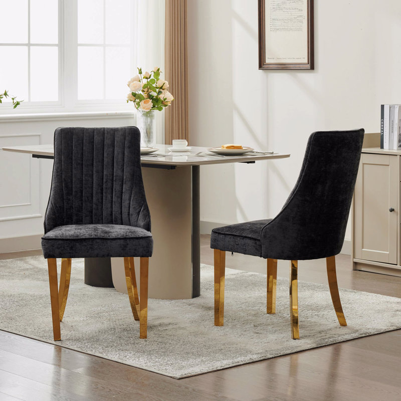 Chaise d'appoint Chenille, Noir
