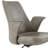 Kermet Bessinger Office Chair In Light Gray Leatherette With Matte Black Steel Base