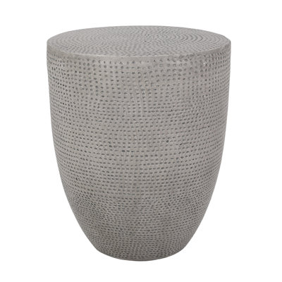Modern Lightweight Concrete Accent Table With Smooth Surface Chic End Made Of For Indoor Spaces