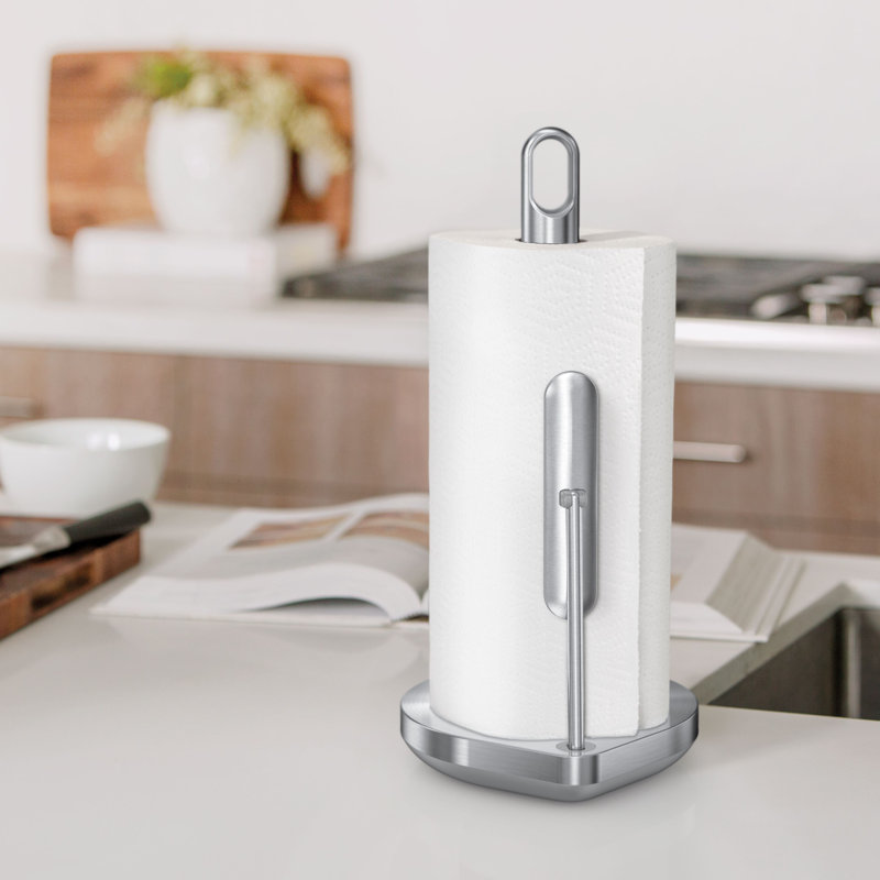 Simplehuman Tension Arm Paper Towel Holder, Silver
