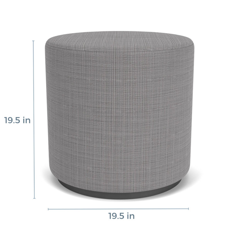 Repose-pieds Darsey, Noir, Gris chambray