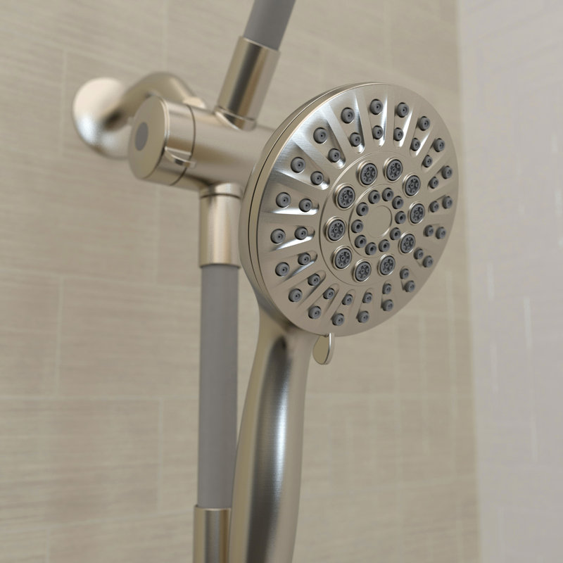 Belanger Retrofit Massage/Jet Dual Shower Head, Brushed Nickel