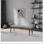 Banc Warren en tissu gris cendré