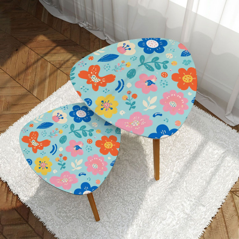 Ensemble de 2 tables basses gigognes Triangle
