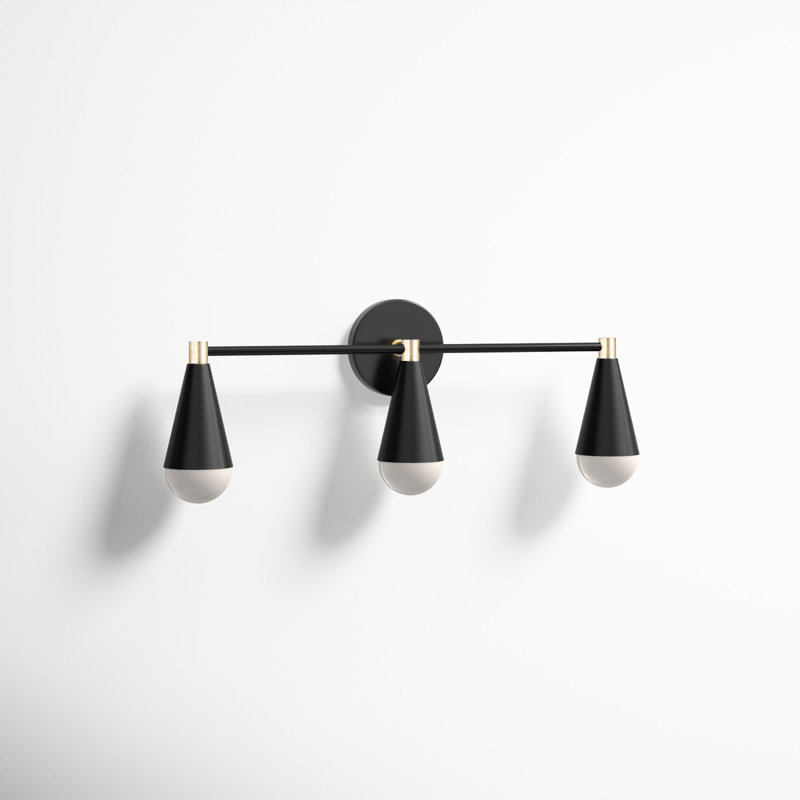 Akio 3 Light Frosted Dimmable Vanity Light, Yes
