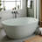 57" Freestanding Solid Surface Bathtub With Pop-Up Drainage And Overflow-119713714