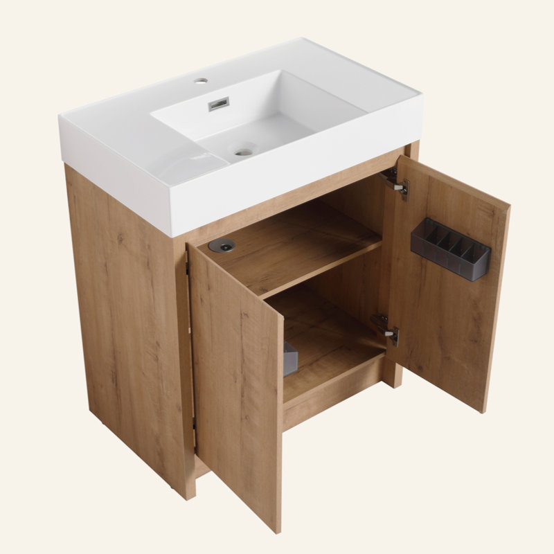 Évier supérieur en résine - Résistant aux égratignures, conception moderne (évier seulement) pour salle de bain / cuisine