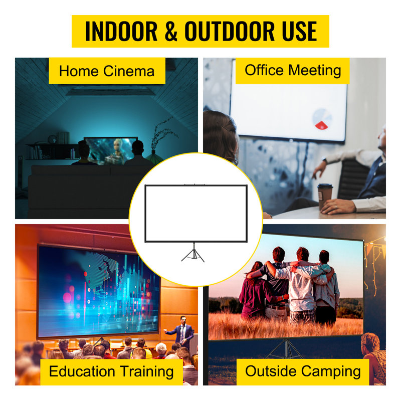 VEVOR Outdoor Portable Projector Screen Projector Screen, 30" H x 52" W