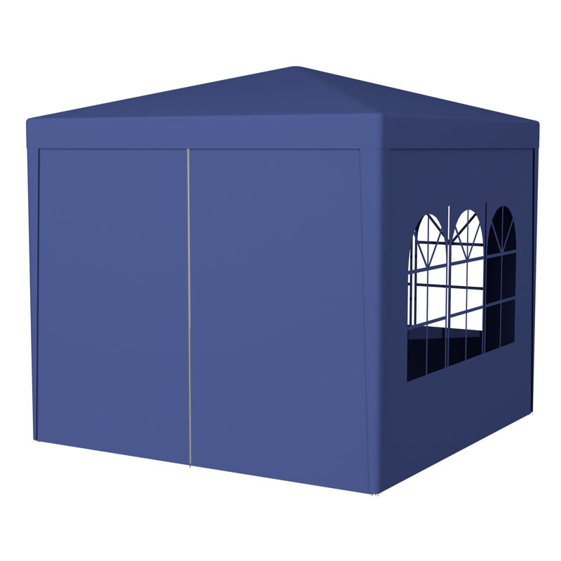 10'X10' Party Tent Outdoor Heavy Duty Gazebo Wedding Canopy + 4 Removable Walls, Blue