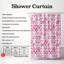 Rideau de douche 1 pièce Pink Love Whispers-1532814143