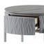 Table d'appoint ronde moderne à deux niveaux avec espace de rangement