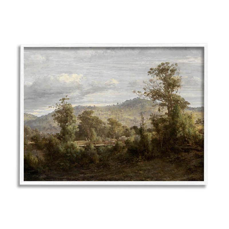 Art de la giclée classique avec vue de la forêt classique avec lettres et lignes, H 11 po x l 14 po x P 1,5 po