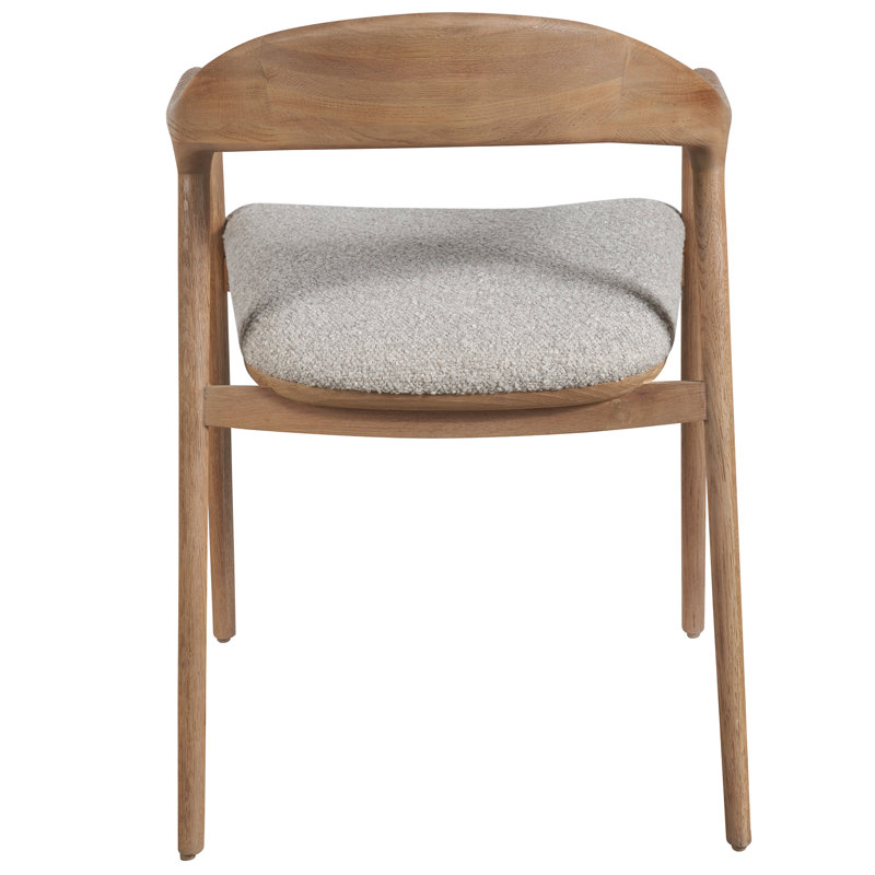 Modern Upholstered Arm Chair, Light Brown