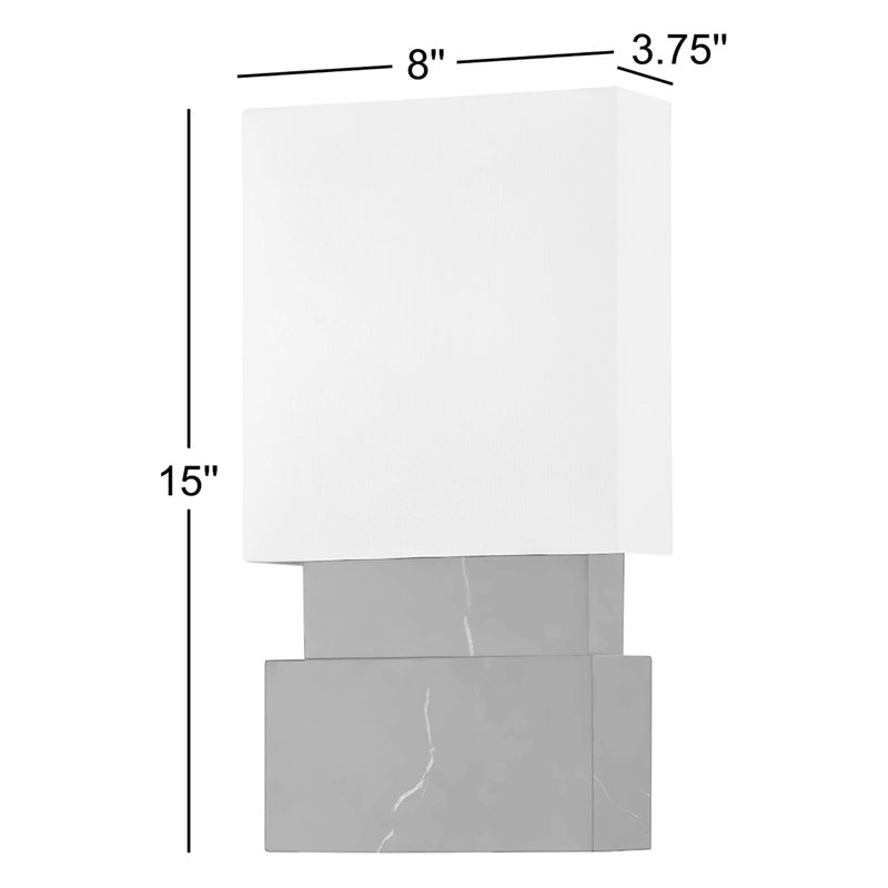 Sanzia Flush Mounted Sconce, Black Marble
