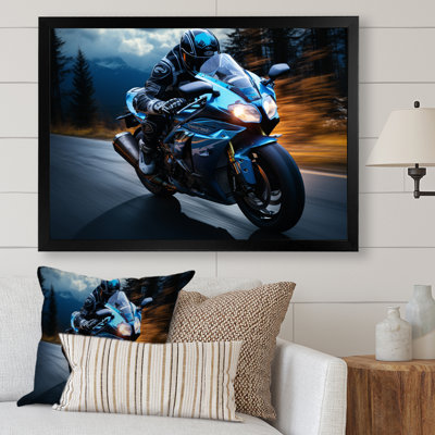 " Blue Yellow Motorcycle Symphony "