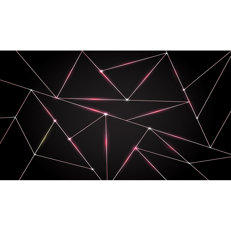 Grissett Peel & Stick Geometric Wall Mural, 144" L x 108" W