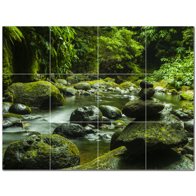 Murale décorative en céramique 4,25 po x 4,25 po