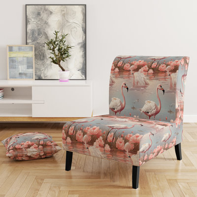 Fauteuil de chambre Vintage Flamingo Charm