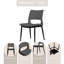 Ensemble de 2 chaises de salle à manger modernes en cuir de polyuréthane gris minimaliste, avec un dossier confortable, un support de pieds en métal, convenant aux restaurants, aux cuisines et aux bureaux.