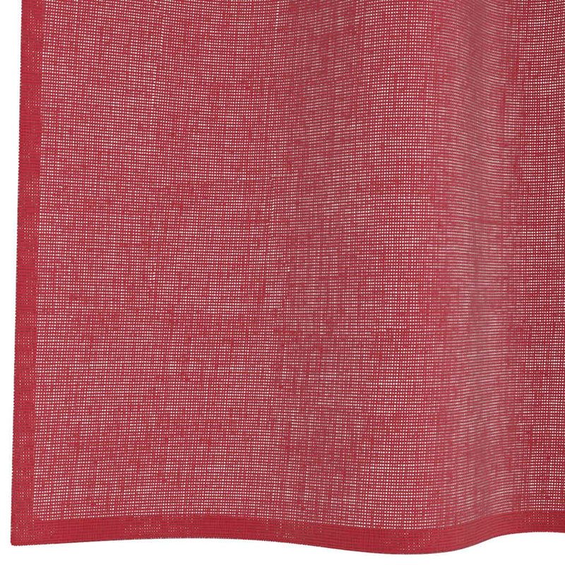 Voile Curtains With Rod Pockets 2 Pcs, 140cm Width x 175cm Drop, Wine Red