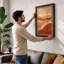 Terracotta Tides Abstract - Framed Print-2032070141-2032070143