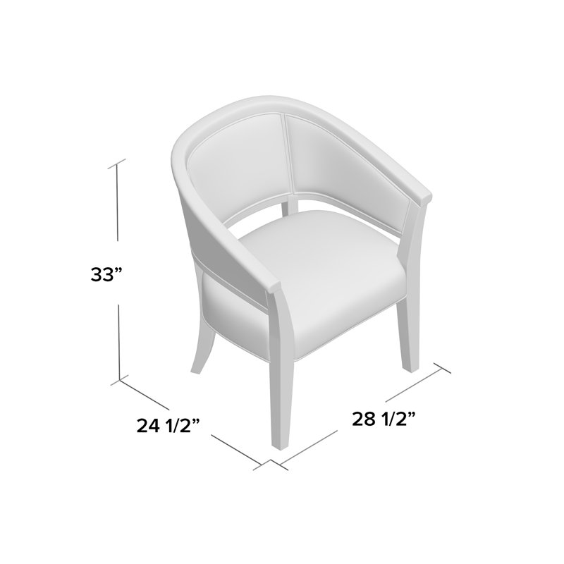 Fauteuil demi-tonneau 28,5 po Gresham, 8794 Polypropylène / oléfine noisette, Tabac